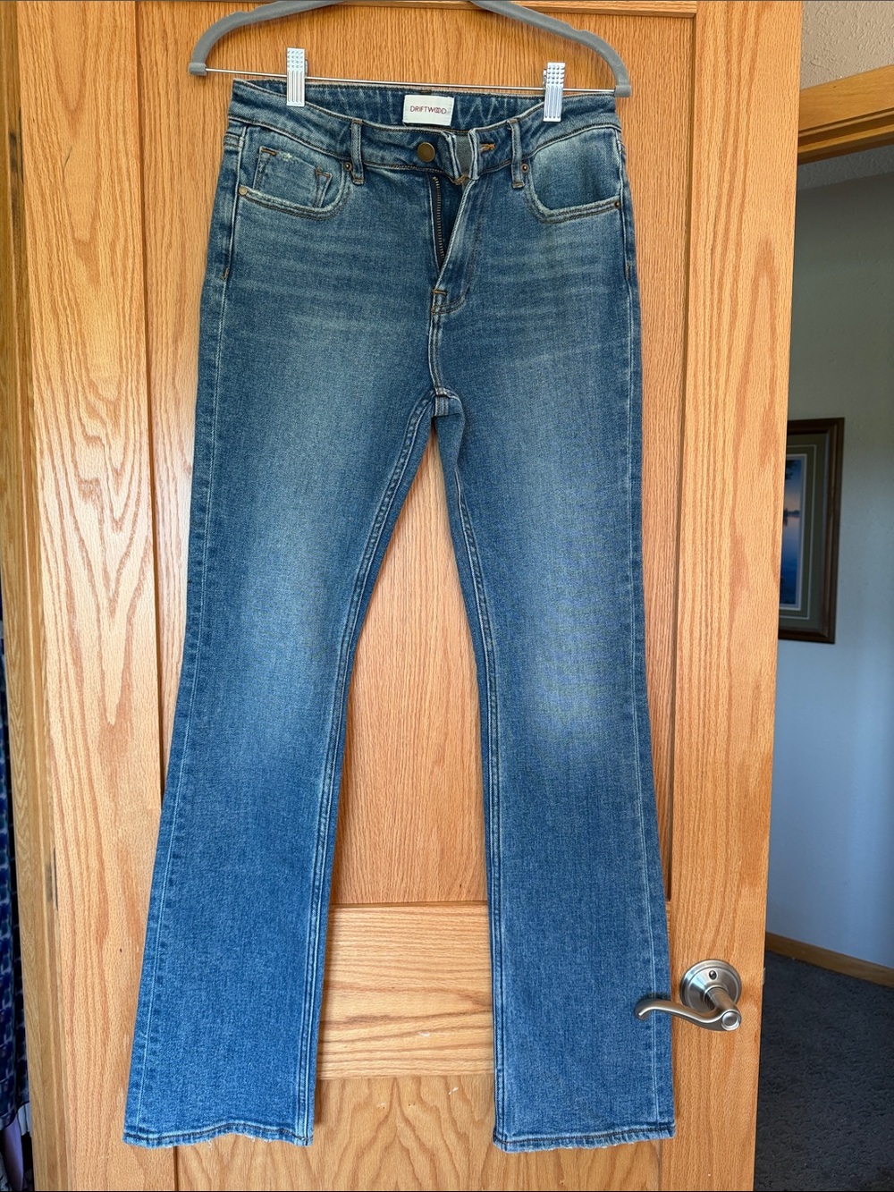 DRIFTWOOD Womens Blue Denim Jeans - Classic Straight Leg